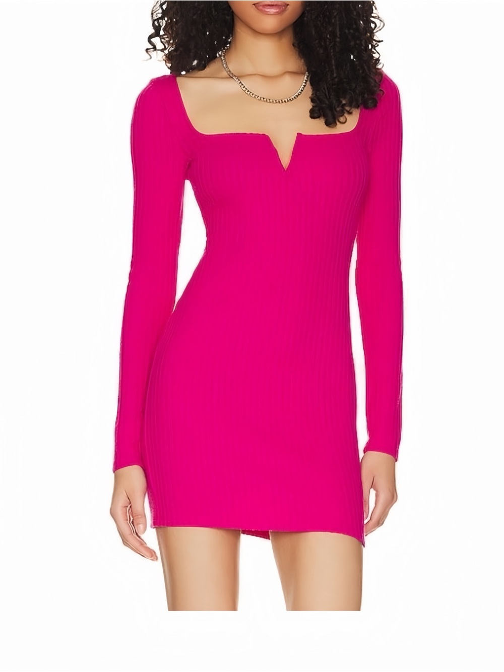 NWT HOUSE OF HARLOW 1960 x
REVOLVE Benoit Mini Dress Pink ribbed knit SMALL